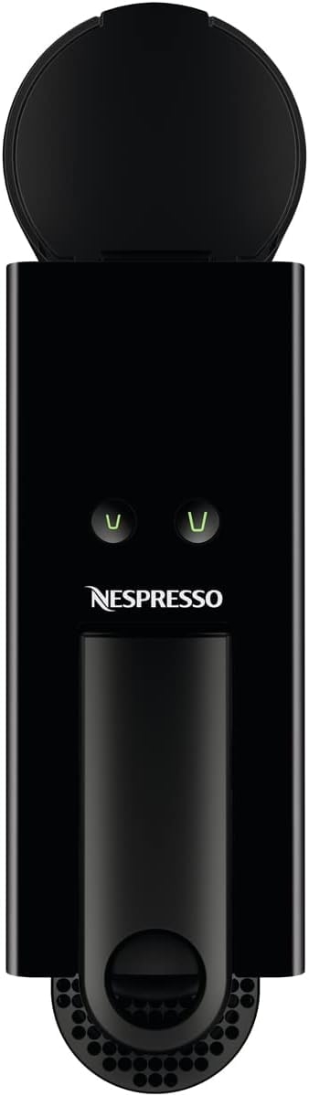 Nespresso Krups Essenza Mini XN1108 con juego descalcificador Descaling 2 x 100 ml, cafetera De'Longhi, sistema de cápsulas originales, depósito de agua 0,6 l, negro