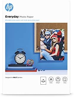 HP Q5451A, Everyday Glossy Photo Paper, 200 gsm, 25 Sheets, White, A4/210 x 297 mm