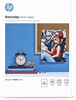 HP Q5451A, Everyday Glossy Photo Paper, 200 gsm, 25 Sheets, White, A4/210 x 297 mm