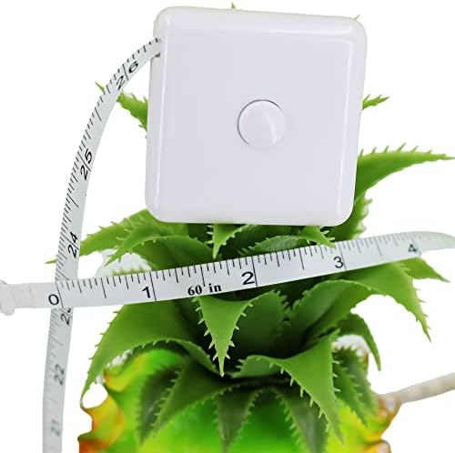 Measuring Tape for Body, Automatic Telescopic Tape Measure, Soft Sewing Tape Measure Double Scale Portable Tailor Flexible Ruler for Home Fitness Goals or Height Measurement (Square Tape)