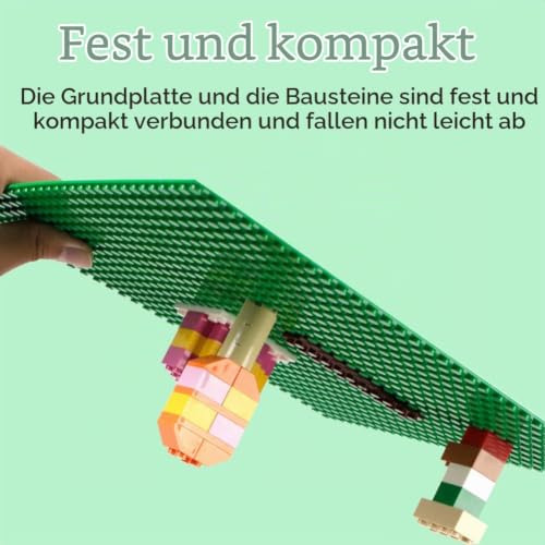 Lekebaby 12 Platten-Set Bauplatte Kompatibel mit Meisten Marken, 25 * 25cm, Grüne Blaue Graue Grundplatte – Ansicht 5