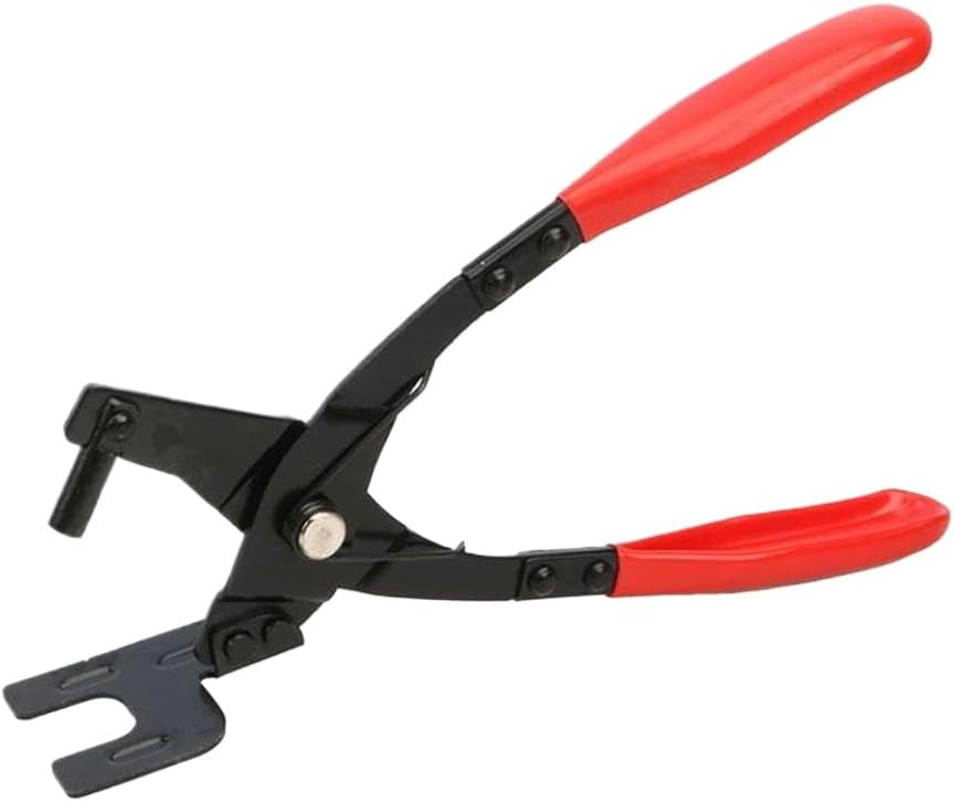 Rubber Grommet Removal Tool 25 Degree Offset Exhaust Hanger Pliers Red Hand Tool Compatible with Car Exhaust Bracket