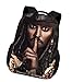 Produktbild MINI SHOW Fluch Der Karibik-Piraten Jacks Rucksack, Totenkopfrucksack, Schlanke, Minimalistische Schultasche, Computerrucksack, Kindergeschenk, 6-12 Jahre, Leichter Rucksack,A