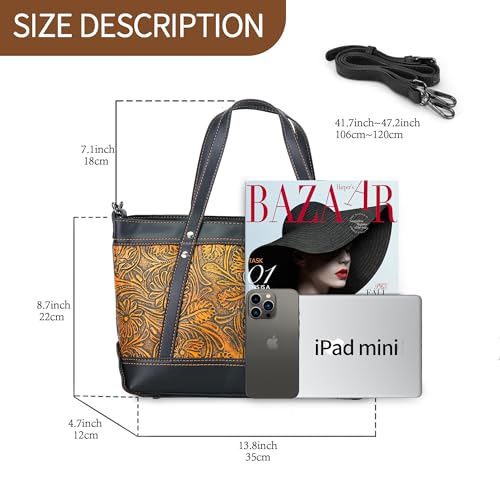 Crossbody Bag for Women Shoulder Bag Purse Handbag Medium Satchel Embossing Floral Pattern4