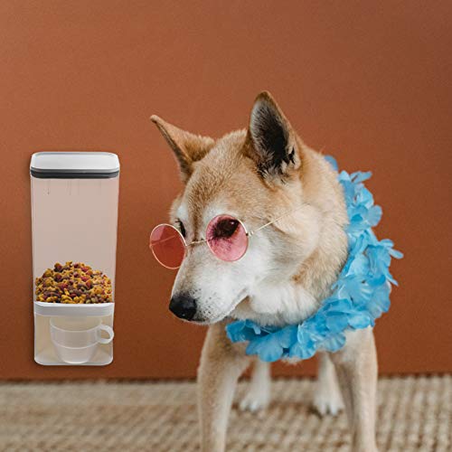 Balacoo 1500Ml Pet Food Storage Container With Cup Dog Treat And Food Storage Case Wall-Mounted Food Dispenser For Cat And Dog #TOP4