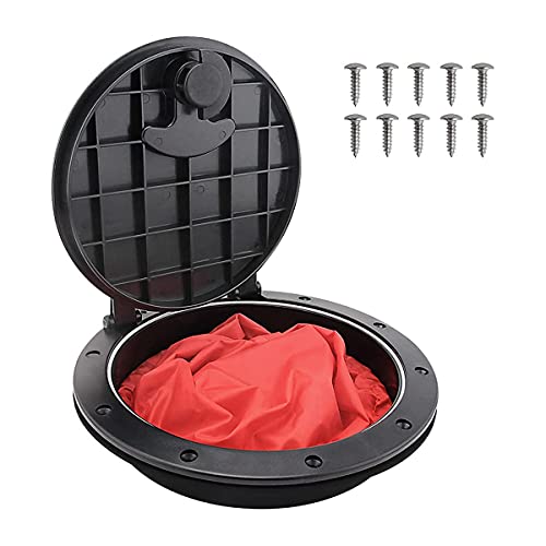 JDigJid - Kit de placa de puente de 6 pulgadas para puente de kayak con bolsa de almacenamiento para aparejos de pesca en barco kayak negro