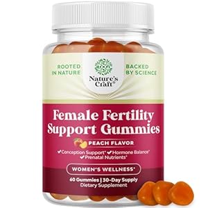 Natures Craft Fertility Gummies for Women Trying to Conceive – Yummy Gummy Supplement with Myo-Inositol Folic Acid & Vitex Chasteberry Vegan Non-GMO Gluten Free Juicy Peach (30 Servings)