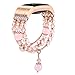 fastgo Compatible for Fitbit Strap Bands Compatible for Fitbit 2 Accessories, Glitter Pink Bracelets Women Compatible for Charge 2(Pink)