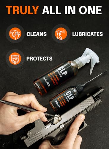 Clp Gun Cleaner and Lubricant kit 5 Oz. Gun Oil Spray & Needle Oiler - 3-in-1 Cleaner, Lubricant & Protectant Gun Oil and Cleaner Kit - Clp Gun Cleaning Oil and 50 Pcs 3x3 Gun Cleaning Patches