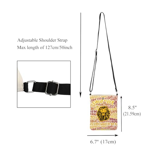 CMNIN The Lion Musical Inspire Gifts Hakuna Matata Crossbody Bag Animal Kingdom Gifts for Lion Lovers Fans Lion Merchandise2