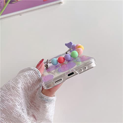 Coque Samsung Galaxy Z Flip 3 perle fleur tulipe antichoc