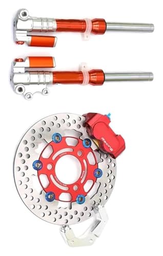 Amortisseur de fourche 27 noyaux avec double tube hydraulique 360mm rouge pour moto sport