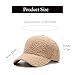 BEARUN Winter Baseball Cap for Women Lambs Wool Solid Color Warm Baseball Cap Fashion Dad Hat for Outdoor Travel Khaki
