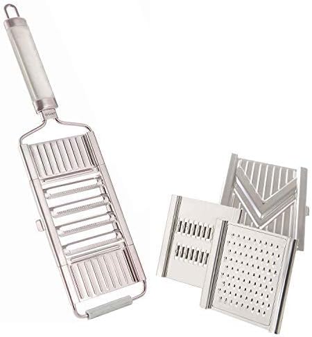Muxel s Gigant 4-Way Vegetable Slicer with 3 Additional Inserts V Slicer, Julienne Slicer and Parmesan Cheese Grater