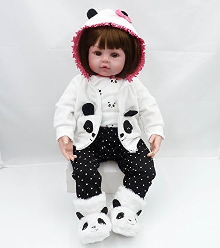 Pinky Lifelike 20Inch 50cm Lovely Reborn Baby Girl Dolls Realistic Looking Newborn Baby Doll Toddler Soft Vinyl Silicone Babies Birthday and Xmas Gift