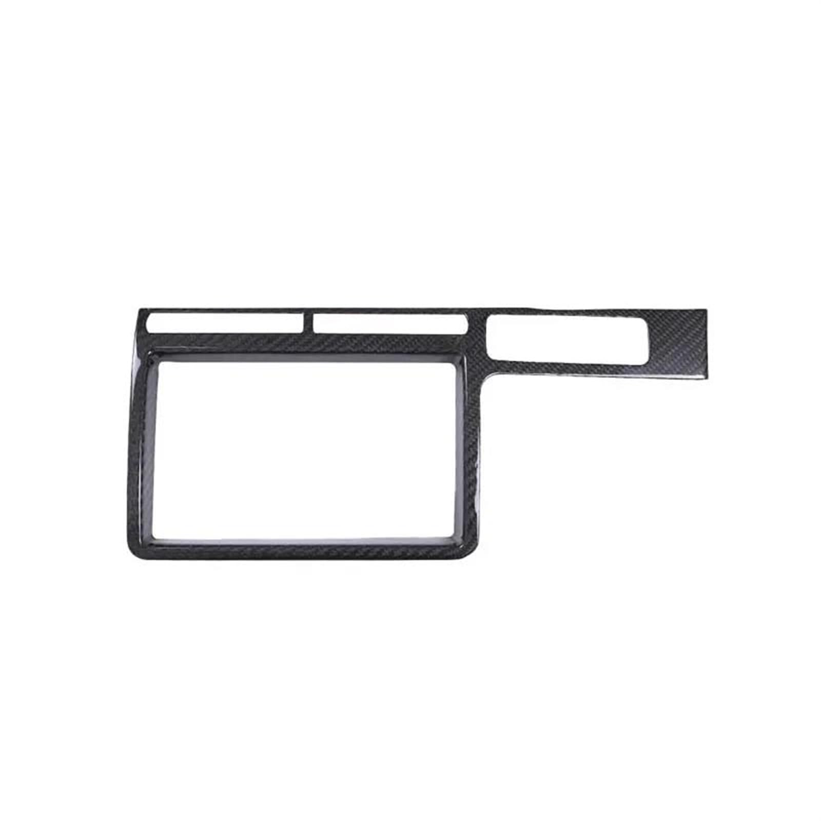 Sqifba Black For Nissan For Gtr R35 2008-2016 Real Carbon Fiber Car Interior Central Control Navigation Screen Decoration Frame Trim Accessories Car Trim(Black)