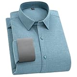 GaoLeAve Herren Knitterfreies Gebürstetes Baumwoll Karohemd Langarm Verdickt Button-Down Freizeit Warmes Winter Flanellhemd BN5500-9 XXS