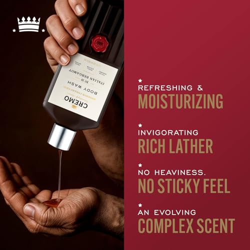 Cremo | Jabón corporal de baño para hombres, con notas de bergamota italiana, flor de naranja (Neroli) y vetiver fresco, 473 ml (16 onzas líquidas)