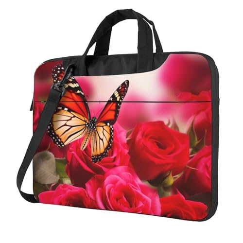 Protégez votre PC 13-15.6" avec le sac bandoulière roses rouges