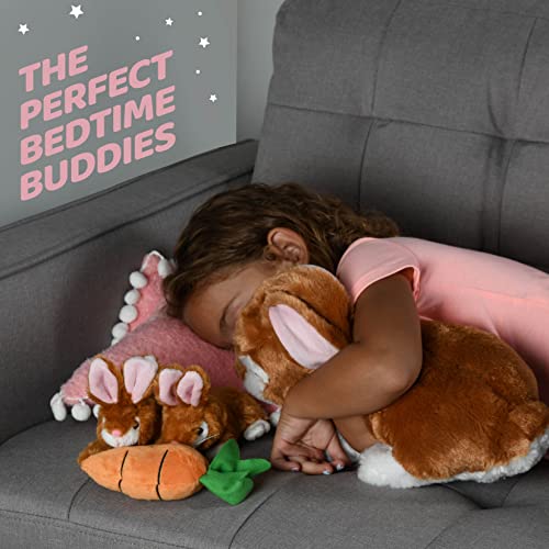 Prextex Plush Bunny Rabbit with Zippered Pouch for Little Baby Bunnies, Bunny Stuffed Animal, Easter Bunny Stuffed Animal, Stuffed Animal with Babies Inside - Perfect for Easter Gift and Easter Basket - Image 5