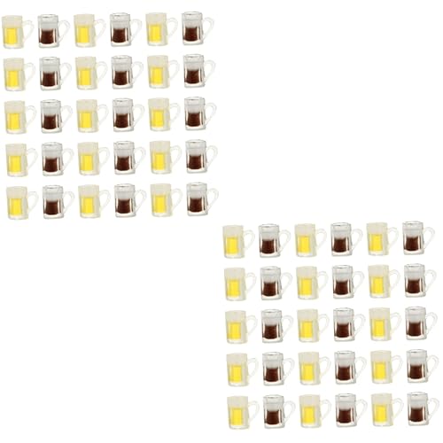 ibasenice Lot de 2 Mini-modèles de Bière en Résine Gobelets de Bière Imitation Précise pour Accessoires Miniatures 30 Pièces