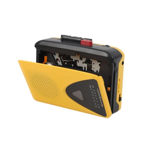 CCYLEZ Vintage Kassetten Spieler, Tragbarer Kassetten Rekorder Mini-Kassetten Spieler mit AM FM Radio 3,5-mm-Ohrhörer Jack USB-Strom Versorgung für die Aufnahme von Reisen in der Schule