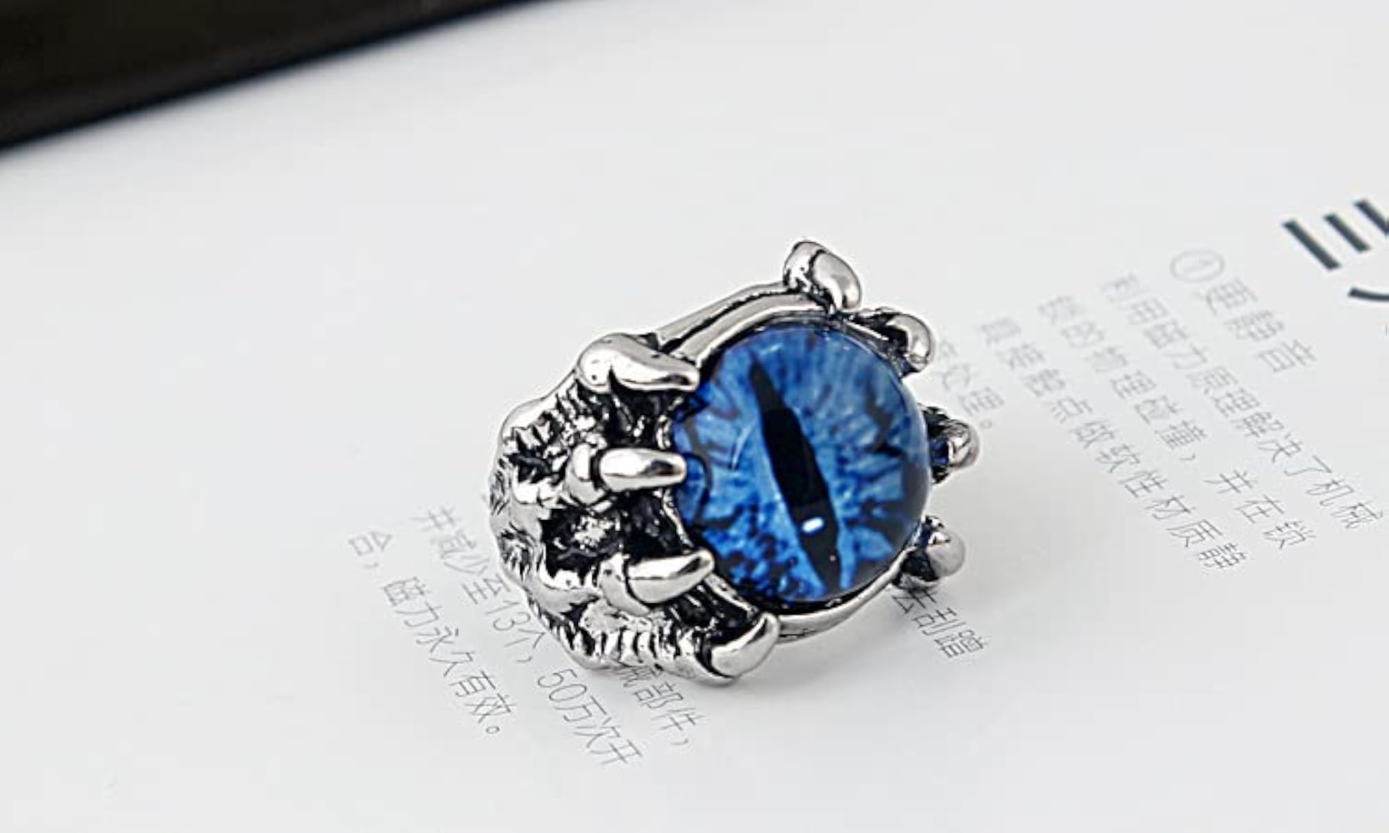 Unisex Adjustable Devil's Eye Punk Glass Eye Ring