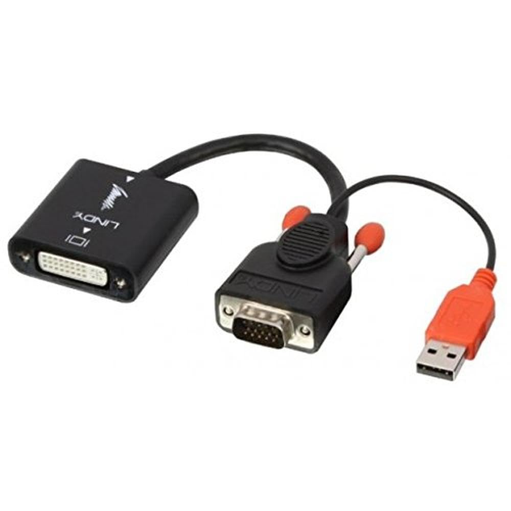 LINDY VGA to DVI-D Converter Adapter with USB Power