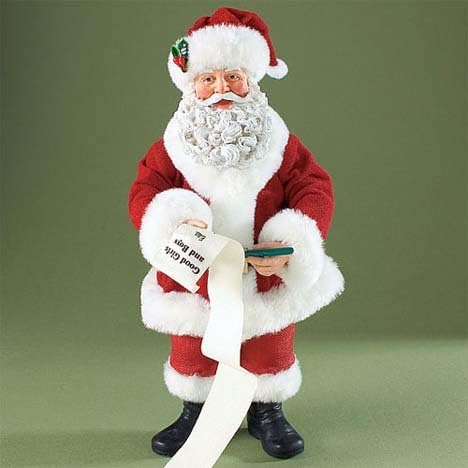 Clothtique Possible Dreams Makin' the List Santa