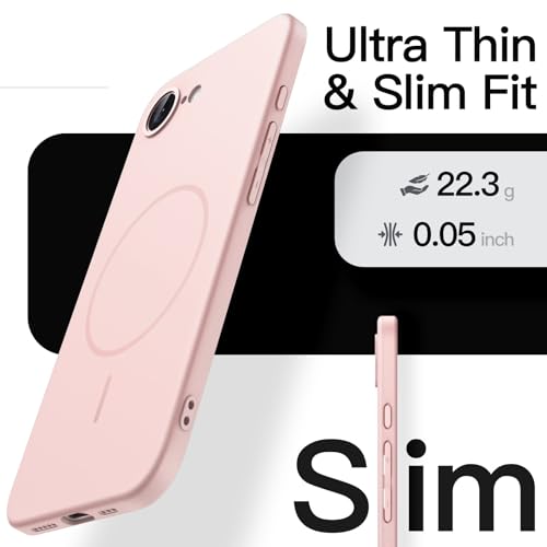 Image of JETech Magnetic Slim Case for iPhone 17e /16e, Soft Pink