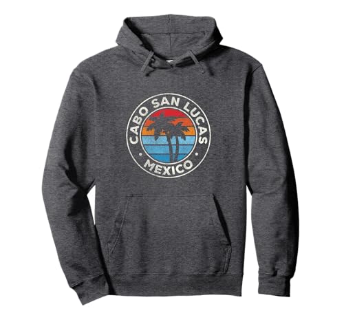 Cabo San Lucas Mexico Vintage Graphic Retro 70s Pullover Hoodie