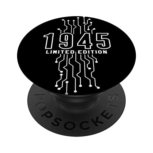 Cumpleaños 1945 Edición limitada Regalo Usado Gaming Vintage PopSockets PopGrip Intercambiable