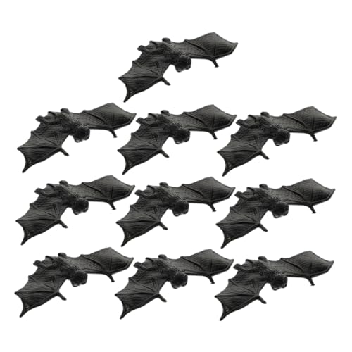 Milisten 10 Pièces Chauves Souris Plastique Réalistes pour Halloween Lot de Décorations Effrayantes pour Fêtes Bars et Maisons Hantées Accessoires DIY pour Ambiance Authentique et Festive