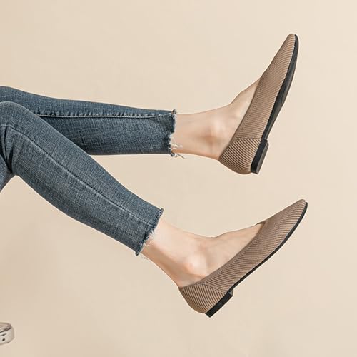 Knit Ballet Flats Pointed Toe Shoes for Womens Wide Width Dress Shoes Washable Flats Shoe for Women Dressy Work2