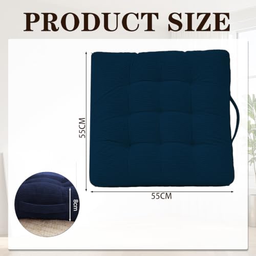 Cojín de suelo azul oscuro para silla de jardín e interior 3