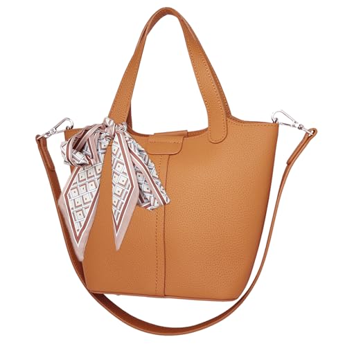 Genuine Leather Bucket Bags for Women,Vegetable Basket Crossbody Women's Shoulder Handbags with Zipper Closed