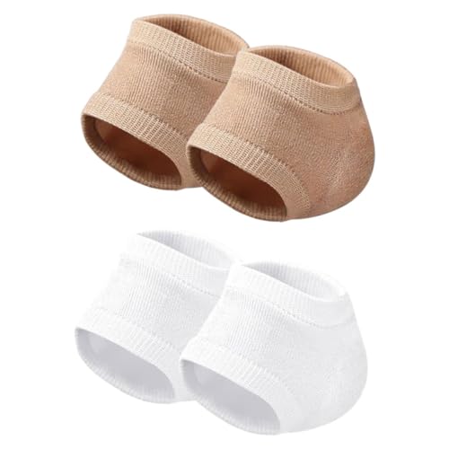 NOLITOY Supple Heel Socks Gel Inserts Half-feet Socks for Men Women Cracked Heel Covers