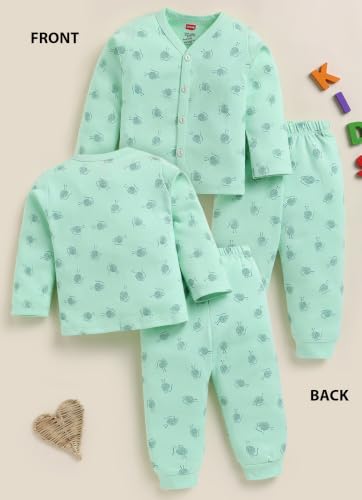Image of LuvLap Baby Boys & Girls Regular Fit 100% Cotton Half Sleeves Jhabla & Shorts Set Pack of 2