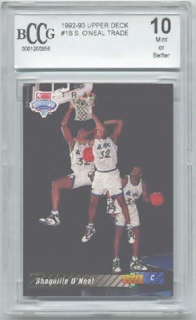1992-93 Upper Deck Trade #1B Shaquille O'Neal Rookie BCCG 10