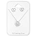 Produktbild Luna Jule Schmuckset 925 Sterling Silber für Damen, Kette 45 cm, mit Knoten-Anhänger & passenden Liebes-KnotenOhrsteckern
