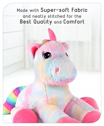 Image of Storescent Soft Toys for Kids, Stuffed Animal Plush Soft Toys for Boys and Girls | Plushie Toy (Pink Unicorn)