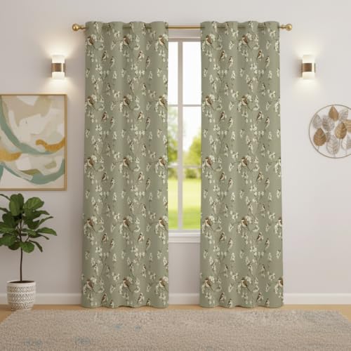 Image of STITCHNEST 'Florea Series' Premium Satin Room Darkening Curtains 7 Feet Long Set of 1 | Door Curtain 7 x 4 Feet | Blocks 70-80% Light | Ideal for Bedroom, Living Room & Home Decor
