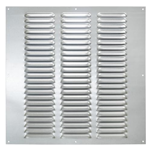 Rejilla de ventilación de metal galvanizado de 35 x 35 cm, con red de protección contra insectos, rejilla de ventilación (35 x 35 cm)