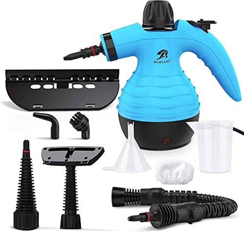 MLMLANT Handheld Portable Steam Cleaners for Cleaning,The Home Mini Hand Held Multi Purpose Steamer,9 Accessory Kit for Air Fryer,Sofa,Bathroom,Kitchen,Floor,Window,Carpet,Car Seat,Upholstery,Tile