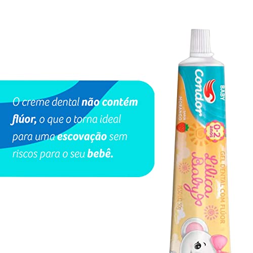 Gel Dental Infantil Sem Flúor Lilica Ripilica Sabor Morango 50G, Condor