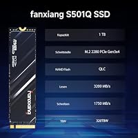 fanxiang 1TB NVMe SSD, M.2 SSD PCIe Gen3 QLC Gaming Solid State Laufwerk mit SLC Cache, 3200MB/s Lesen, 1750 MB/s Schreiben, Interne SSD Festplatte für PC Laptop Datenübertragung S501Q – Ansicht 7