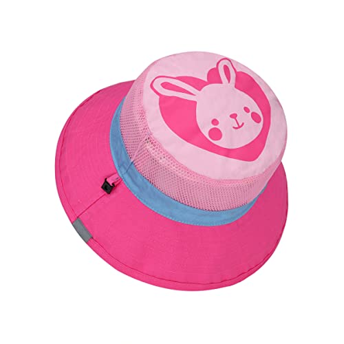 Girl Reversible Sun Hat With Whistles, Wide Brim Sun Hats For Kids Age 4-8, Breathable Mesh Baby Summer Hat With Uv Protection #TOP2