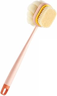 ZENSKY 2-in-1 Body Bath Brush with Soft Bristles & Loofah | Long Handle Back Scrubber & Massage Brush for Exfoliating, Dee... Price In India