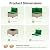 Soohow 7-Piece Patio Furniture Set, Outdoor Sectional All-Weather Wicker Patio Conversation Set for Garden, Porch, Backyard - Green Cushions