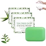 3 pièces Savon D'arbre À Thé Antifongique, Savon Antifongique À L'huile D'arbre À Thé, Traitement Antifongiques Antibactérien, Naturel Tea Tree Oil Facial Soap Bar Pour Pied, Visage, Corps